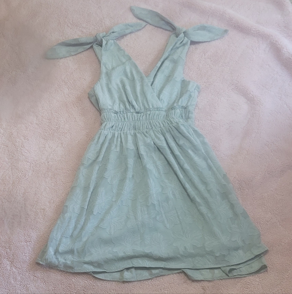 Sage Green Mini Dress